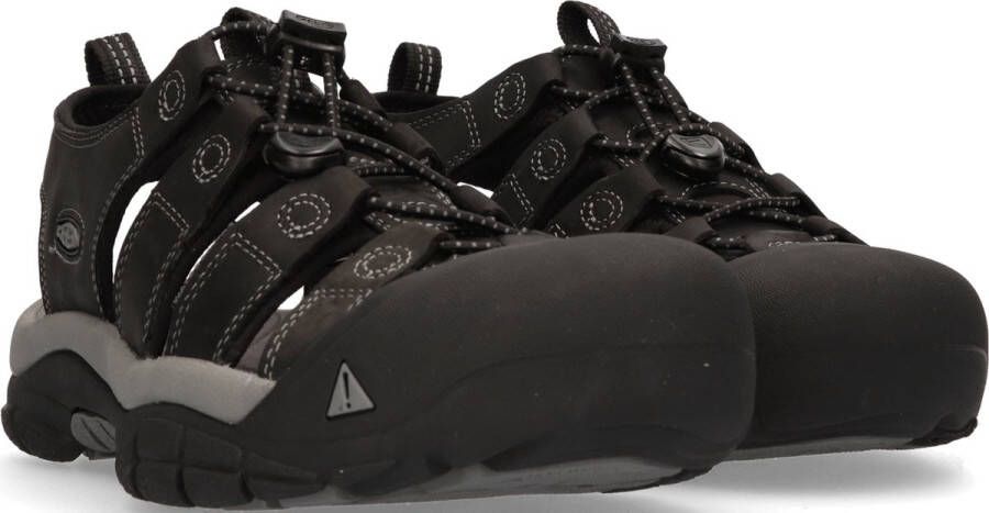 Keen Newport Heren Wandelsandalen Black Steel Grey Zwart Leer K1022247 - Foto 10