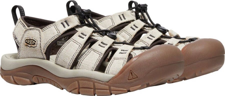 Keen Newport Heren Wandelsandalen Natural Beige Canvas K1026222 - Foto 4