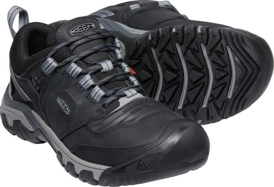 Keen Ridge Flex Heren Wandelschoenen Black Magnet Zwart Leer K1024916