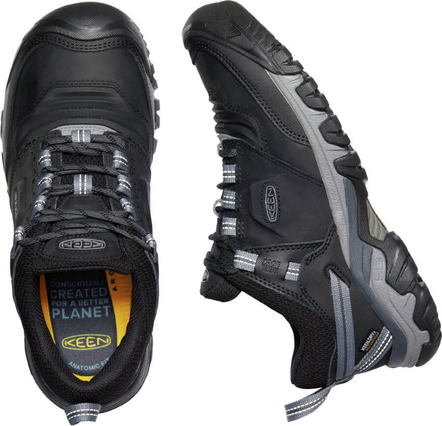 Keen Ridge Flex Heren Wandelschoenen Black Magnet Zwart Leer K1024916