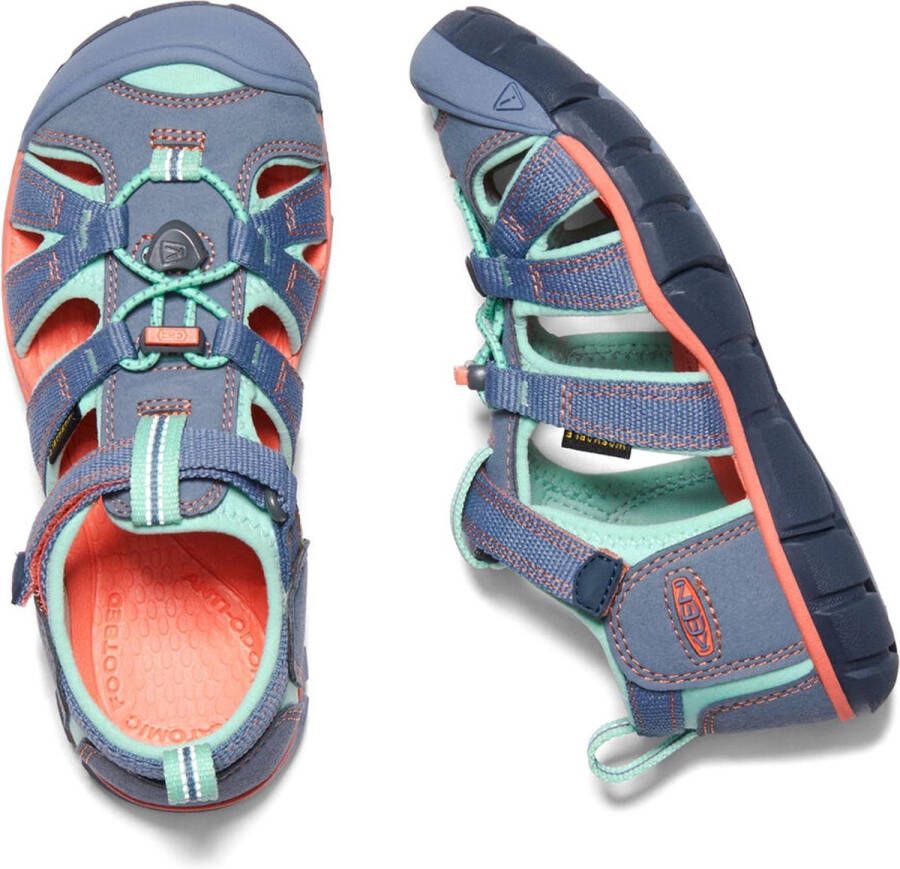 Keen Sandalen Unisex blauw(grijs) lichtblauw oranje