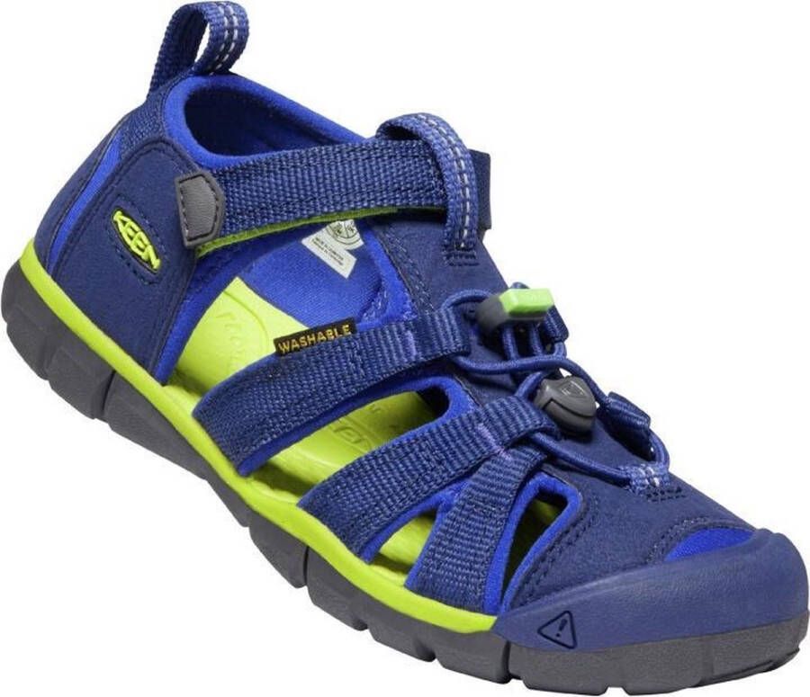 Keen Seacamp II Older Kids Sandalen Blue Depths Chartreuse Blauw Polyester K1022993