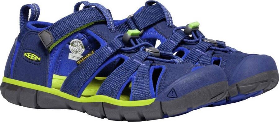 Keen Seacamp II Older Kids Sandalen Blue Depths Chartreuse Blauw Polyester K1022993