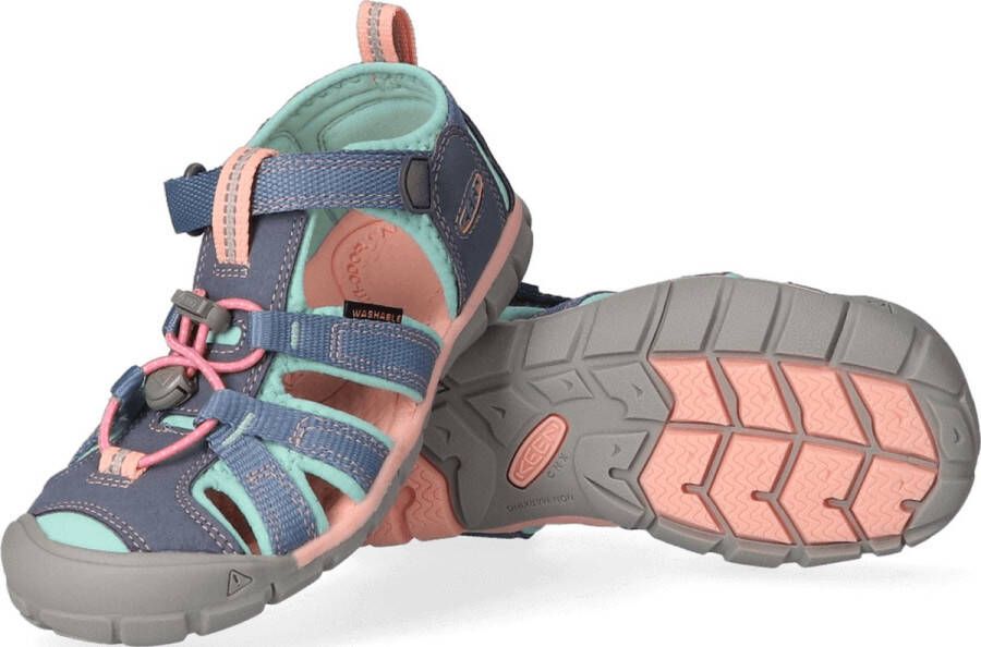 Keen Seacamp II Older Kids Sandalen Flint Stone Ocean Wave