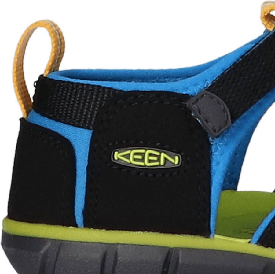 Keen Seacamp II Younger Kids Sandalen Black Brilliant Blue Zwart Polyester K1022969