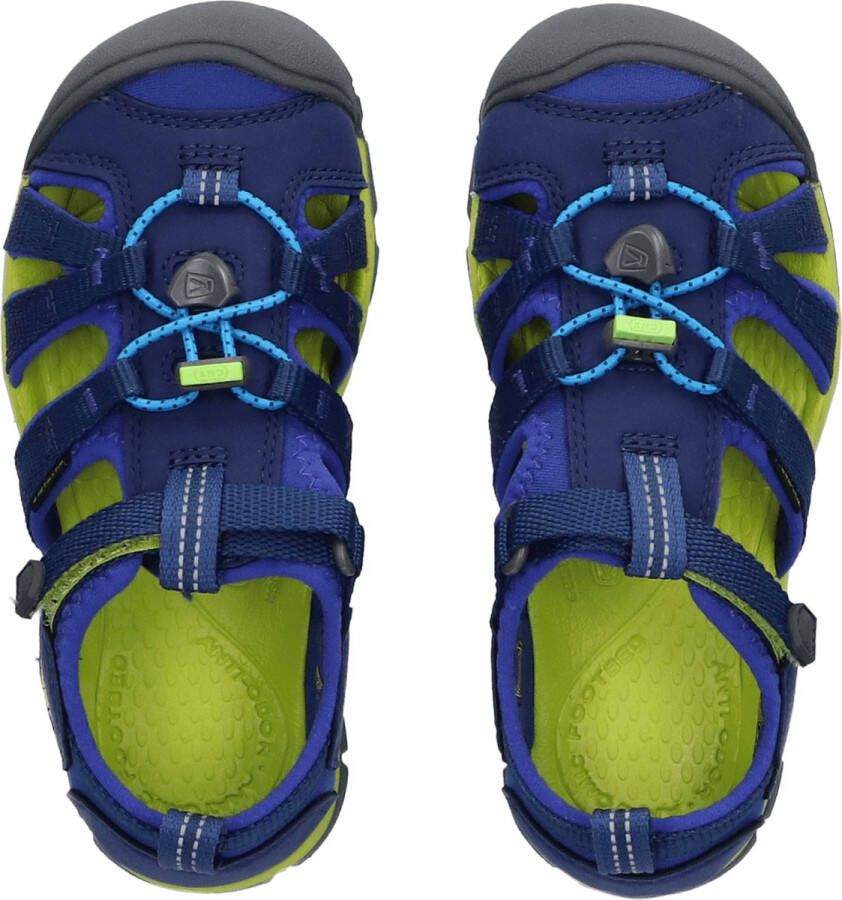 Keen Seacamp II Younger Kids Sandalen Blue Depths Chartreuse Blauw Polyester K1022978