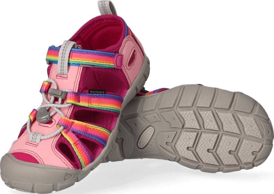 Keen Seacamp II Younger Kids Sandalen Rainbow Festival Fuchsi