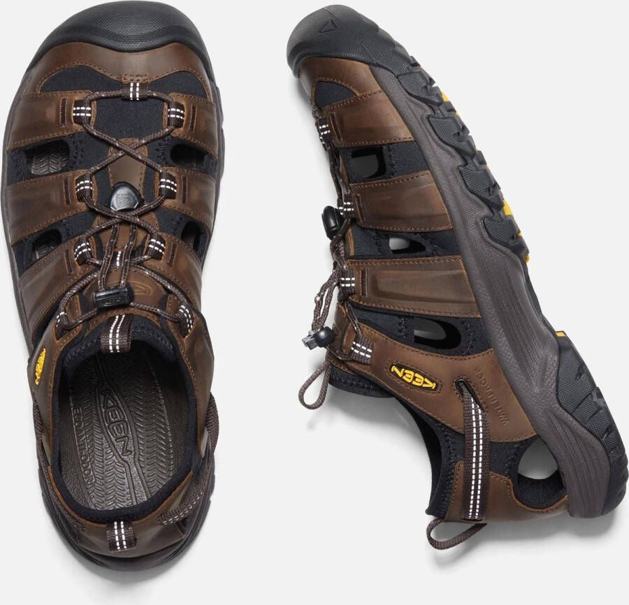 Keen Targhee III Heren Wandelsandalen Bison Mulch Bruin Leer K1022427