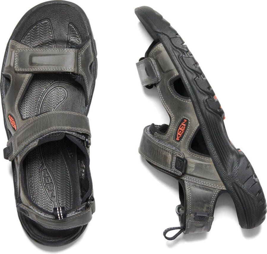 Keen Targhee III Heren Wandelsandalen Grey Black Grijs Leer K1022424