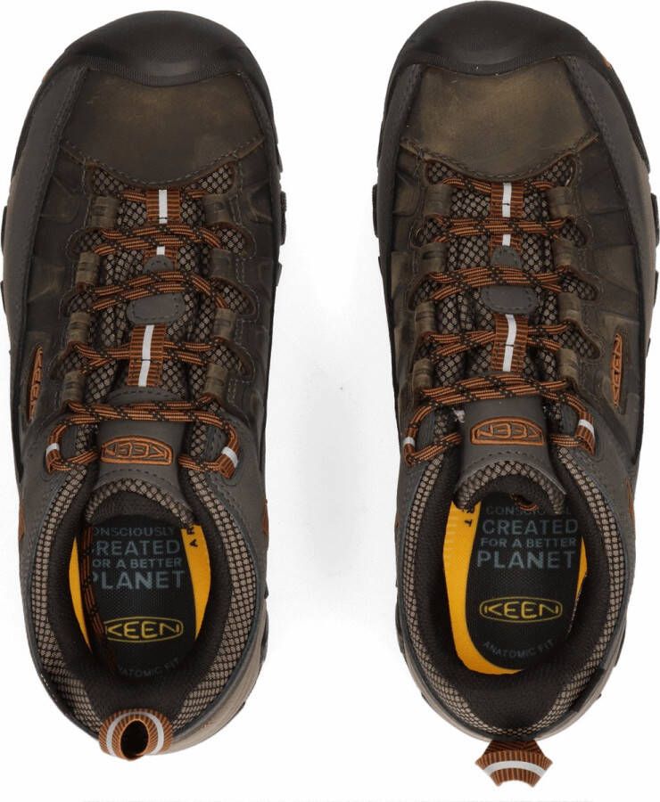 Keen Targhee III Heren Wandelschoenen Black Olive Golden Brown Groen Leer K1017784 - Foto 4