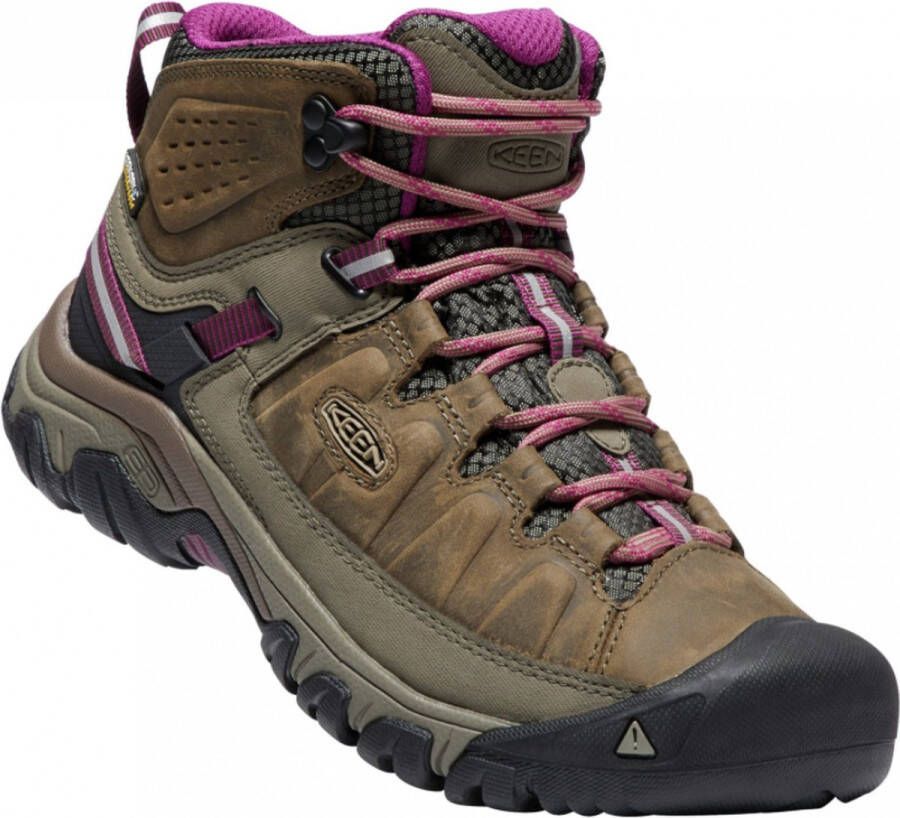 Keen Targhee III Mid Dames Wandelschoenen Weiss Boysenberry Bruin Leer