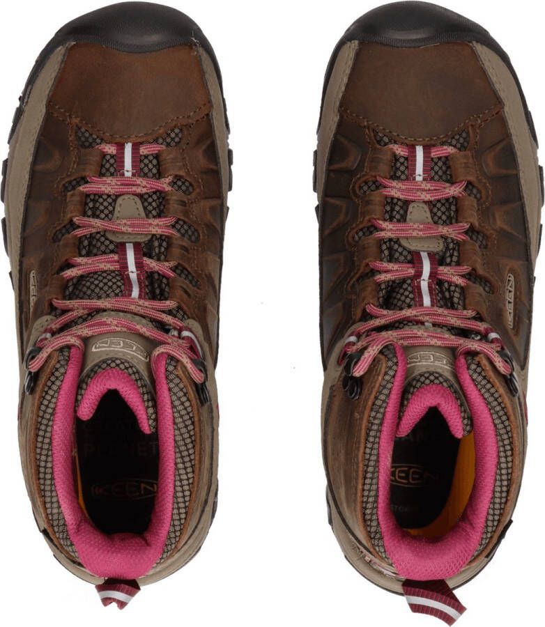 Keen Targhee III Mid Dames Wandelschoenen Weiss Boysenberry Bruin Leer