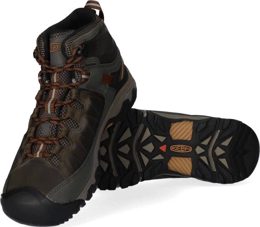 Keen Targhee III Mid Heren Wandelschoenen Black Olive Groen Leer K1017787