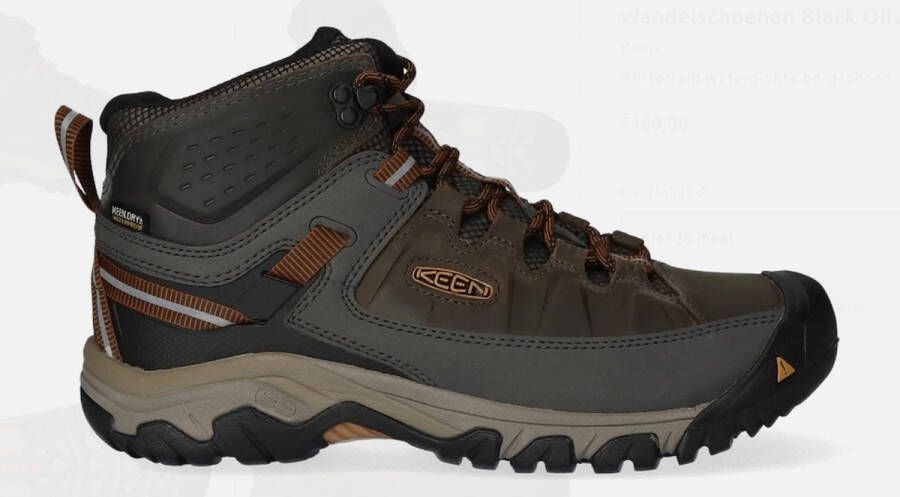 Keen Targhee III Mid Heren Wandelschoenen Black Olive Groen Leer K1017787 - Foto 11