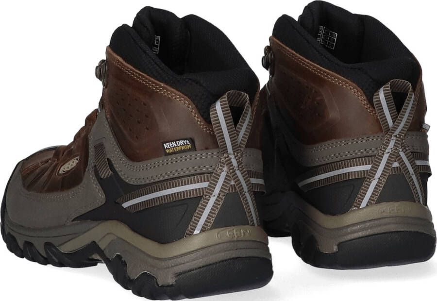 Keen Targhee III Mid Heren Wandelschoenen Bungee Cord Black Bruin Leer K1017786 - Foto 8