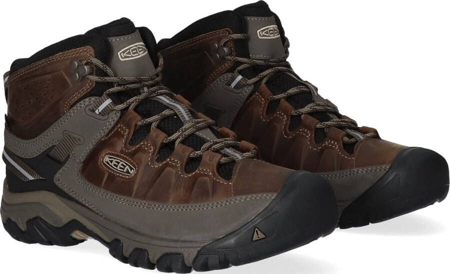 Keen Targhee III Mid Heren Wandelschoenen Bungee Cord Black Bruin Leer K1017786 - Foto 10