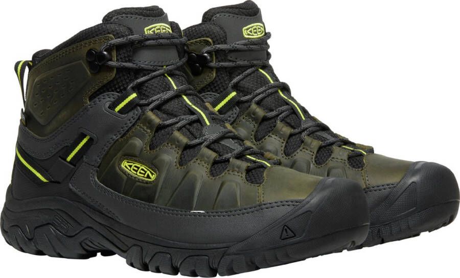 Keen Targhee III Mid Heren Wandelschoenen Forest Night Evening Primrose Groen Leer K1026861 - Foto 2