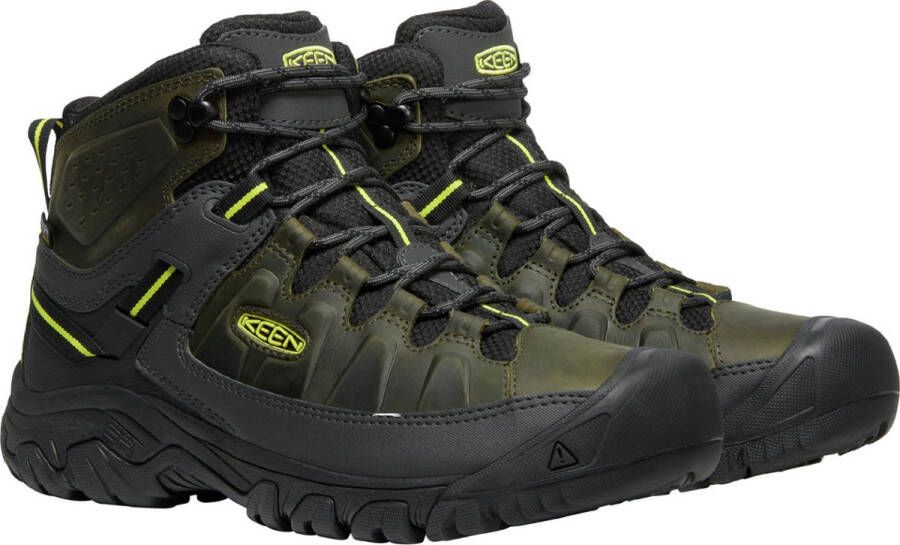 Keen Targhee III Mid Heren Wandelschoenen Forest Night Evening Primrose Groen Leer K1026861