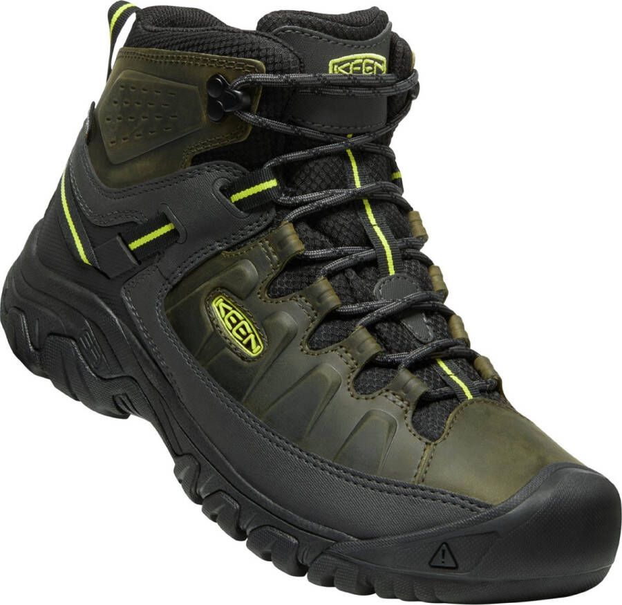 Keen Targhee III Mid Heren Wandelschoenen Forest Night Evening Primrose Groen Leer K1026861