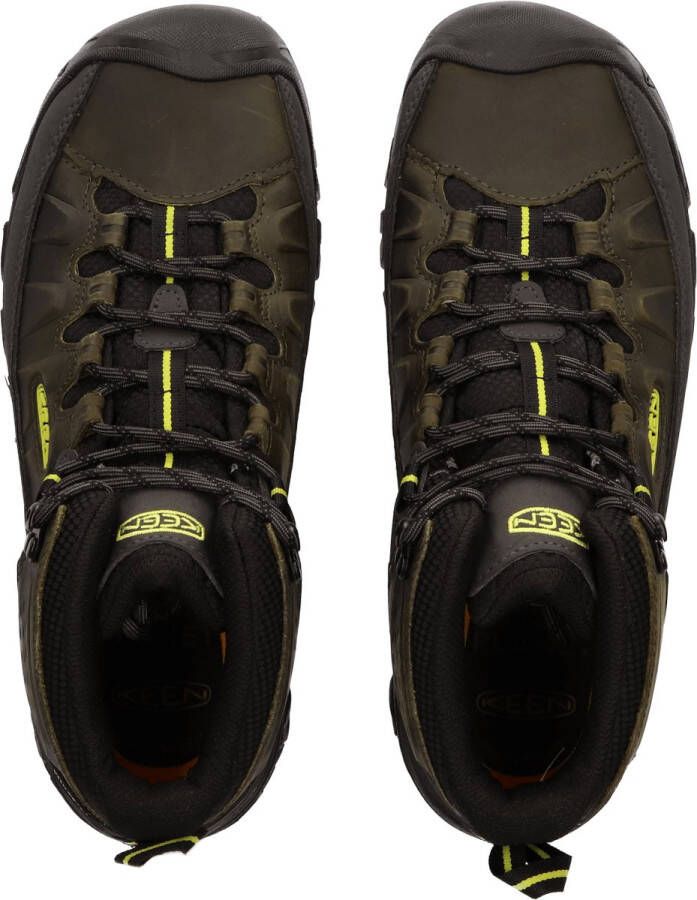 Keen Targhee III Mid Heren Wandelschoenen Forest Night Evening Primrose Groen Leer K1026861 - Foto 7