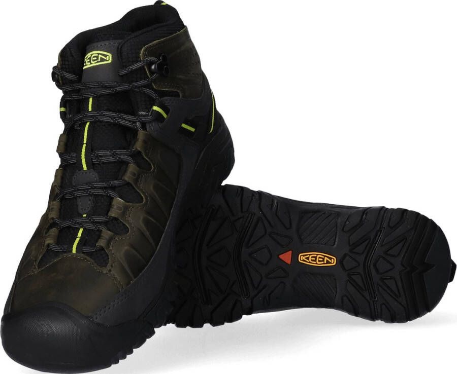 Keen Targhee III Mid Heren Wandelschoenen Forest Night Evening Primrose Groen Leer K1026861 - Foto 9