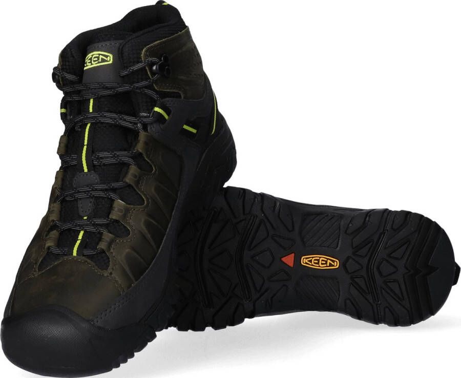 Keen Targhee III Mid Heren Wandelschoenen Forest Night Evening Primrose Groen Leer K1026861