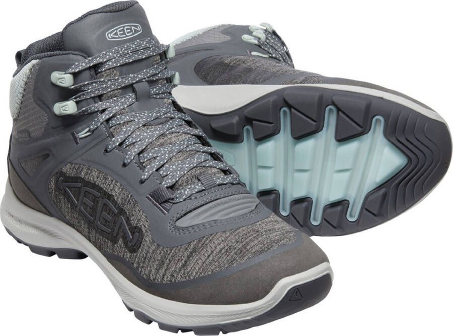 Keen Terradora Flex Mid Dames Wandelschoenen Magnet Cloud Blue Grijs Mesh K1026880