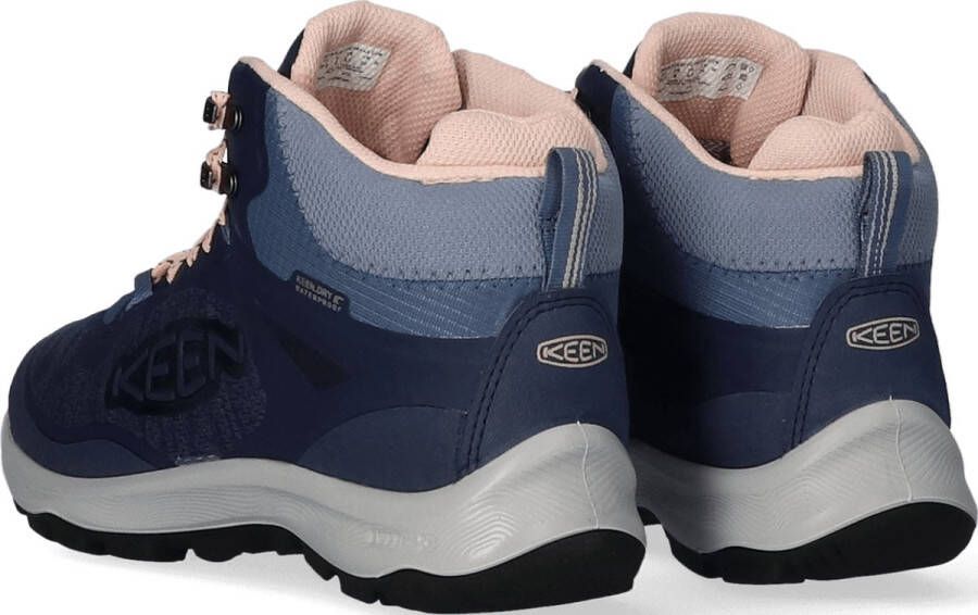 Keen Terradora Flex Mid Dames Wandelschoenen Vintage Indigo Peachy Blauw Mesh K1026877