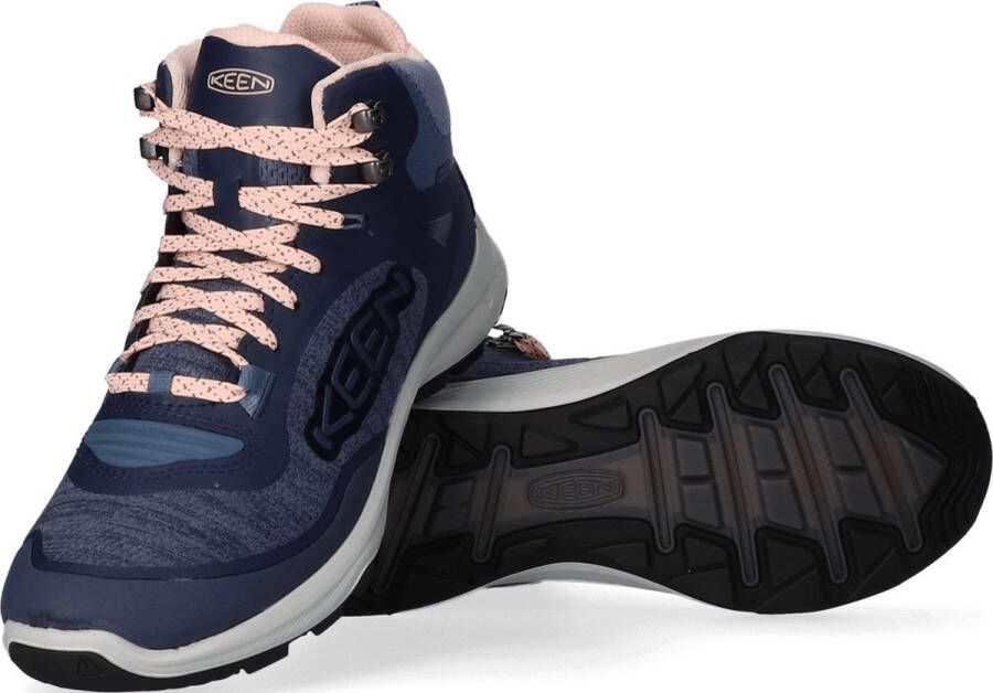 Keen Terradora Flex Mid Dames Wandelschoenen Vintage Indigo Peachy Blauw Mesh K1026877