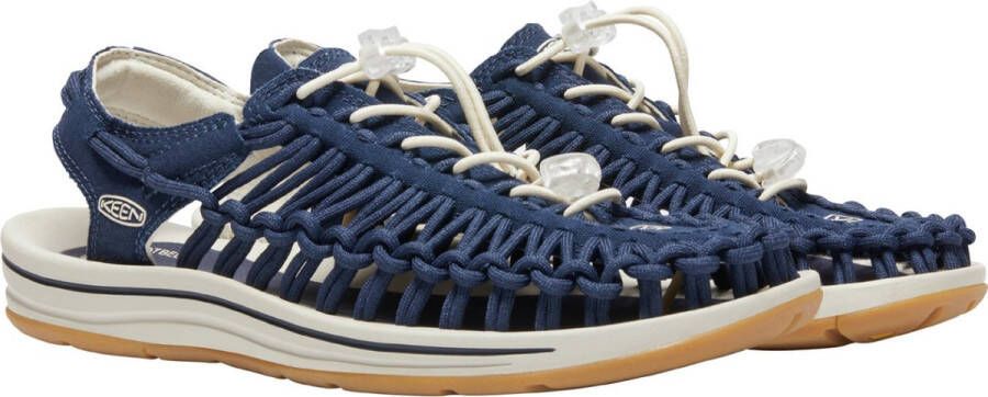 Keen Uneek Dames Sandalen Navy Birch Blauw Canvas K1026232