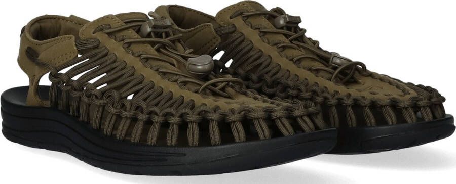 Keen Uneek Heren Sandalen Dark Olive Black Groen Polyester K1023381