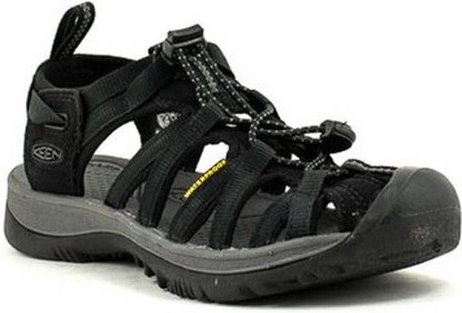 Keen Whisper Dames Wandelsandalen Black Magnet Zwart Polyester K1018227