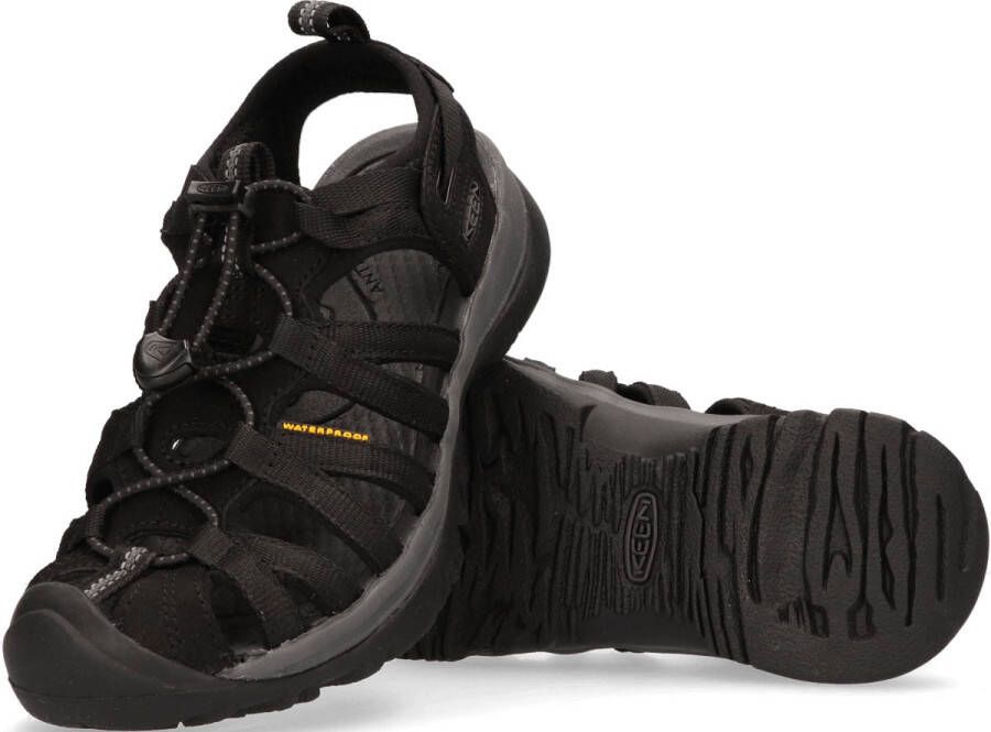 Keen Whisper Dames Wandelsandalen Black Magnet Zwart Polyester K1018227