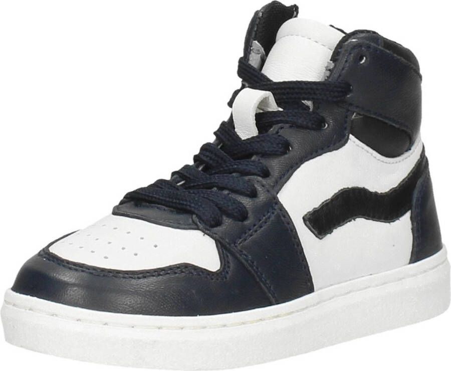 KEQ Jongens veterschoenen Hoog Blauw
