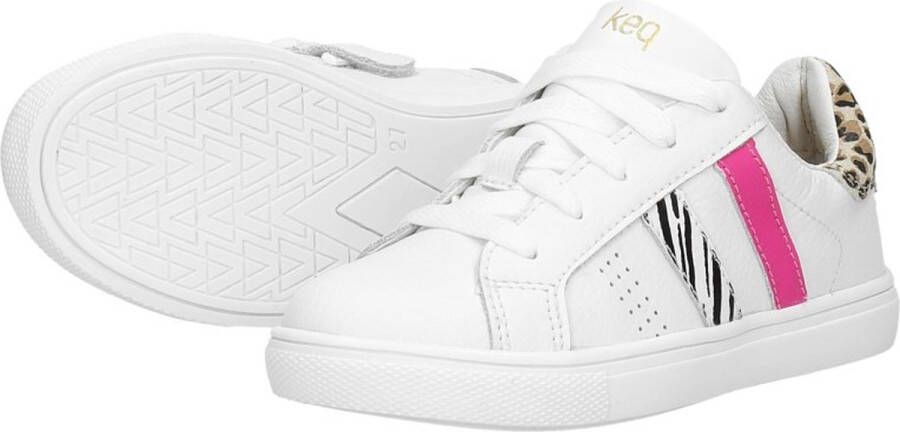 KEQ Meisjes veterschoenen Lage Schoenen wit