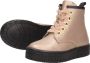 KEQ Meisjes veterschoenen Veterschoen hoog Champagne - Thumbnail 6