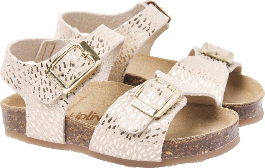 Kipling Pepita Sandalen goud Leer