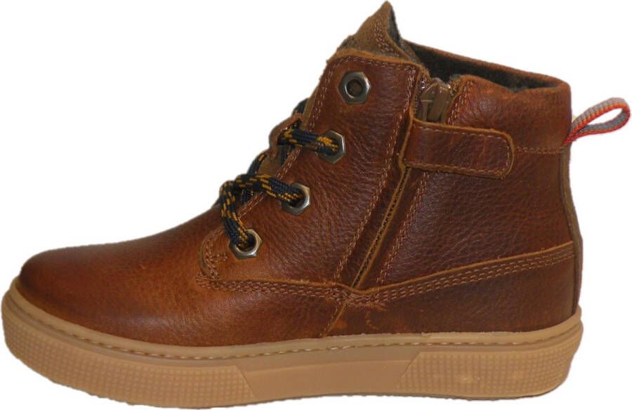 Koel4kids 03m008 Hoge sneakers Leren Sneaker Jongens Cognac