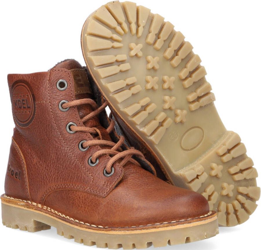 Koel4kids 13m003 Veterboots Laarzen Met Veters Jongens Cognac