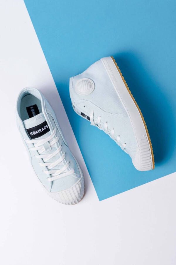 Komrads Sneaker ICNS Partizan Hoog Baby Blue Schoen uit gerecycled materiaal