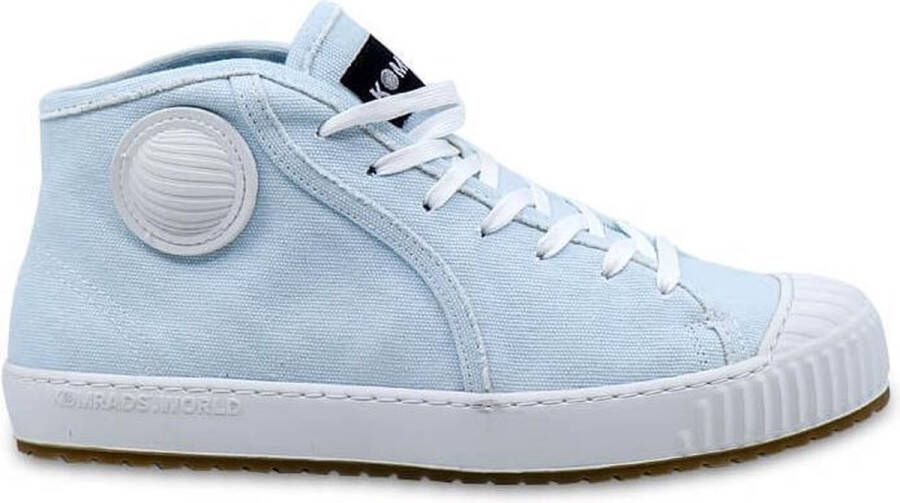 Komrads Sneaker ICNS Partizan Hoog Baby Blue Schoen uit gerecycled materiaal