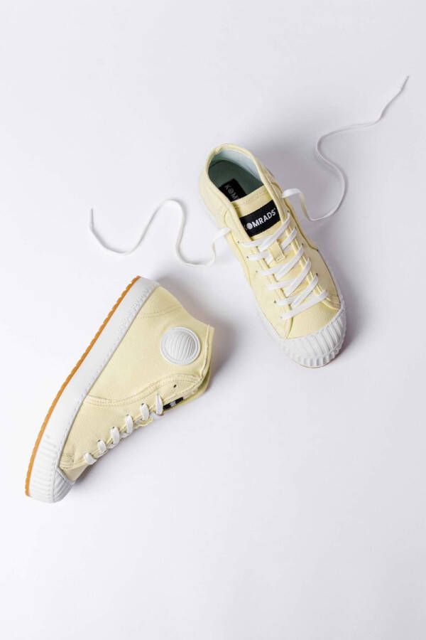 Komrads vegan sneakers ICNS Partizan Ancient Yellow Schoen uit duurzaam en gerecycleerd materiaal Geel