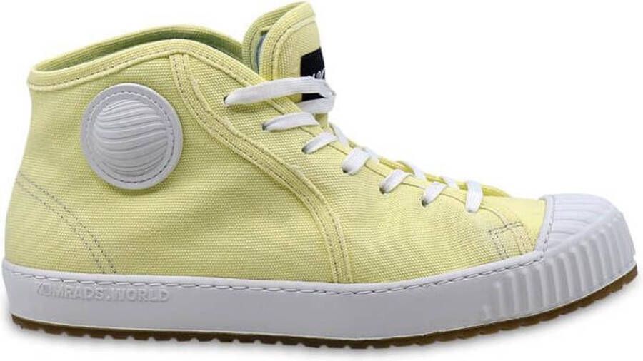 Komrads vegan sneakers ICNS Partizan Ancient Yellow Schoen uit duurzaam en gerecycleerd materiaal Geel