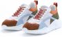 Kunoka IZZI platform sneaker brown and kaki Sneakers Dames Wit Bruin Blauw Groen Oranje - Thumbnail 3
