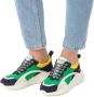 Kunoka IZZI platform sneaker green multi Sneakers Dames Groen Blauw Geel Wit - Thumbnail 2