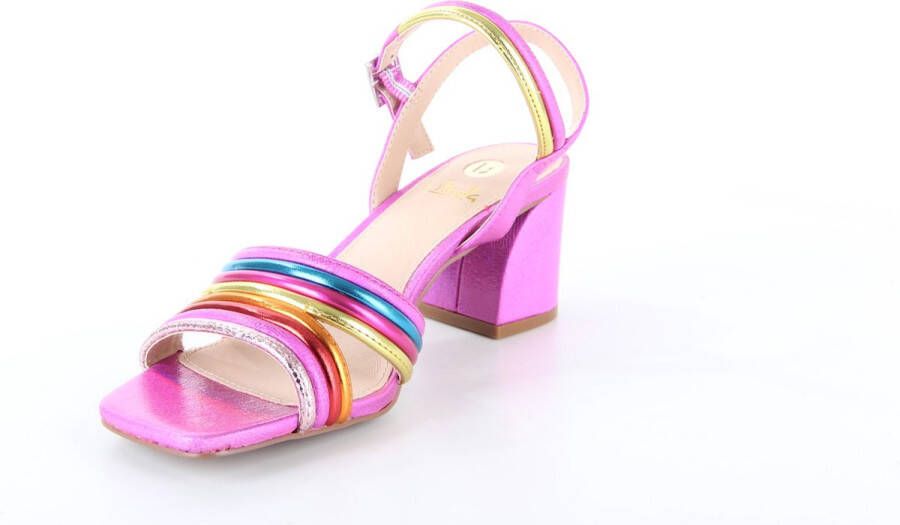 La Strada Fuchsia blokhakken dames