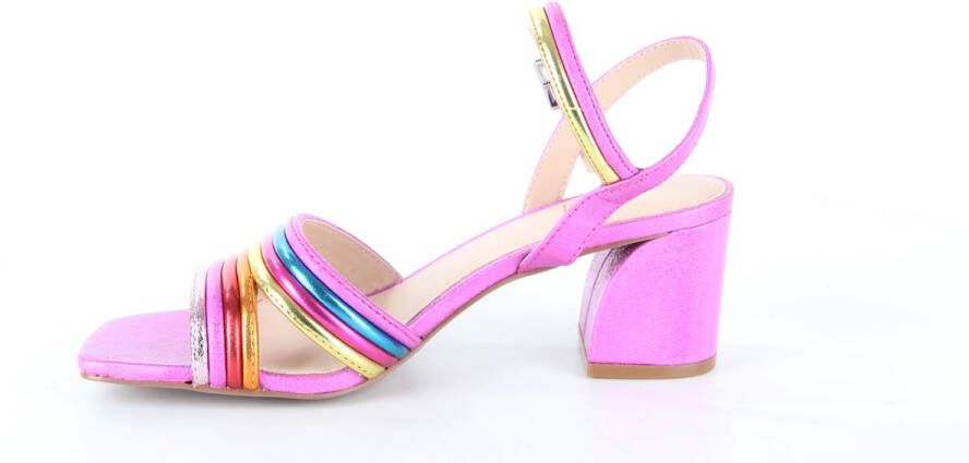 La Strada Fuchsia blokhakken dames
