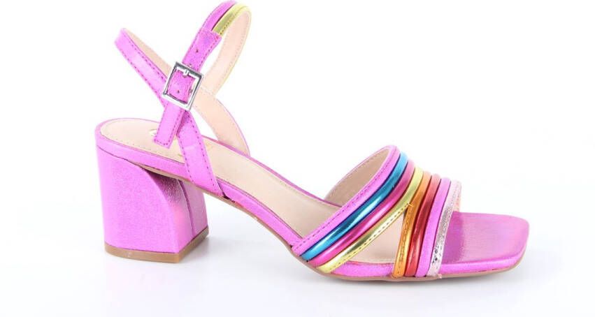 La Strada Fuchsia blokhakken dames