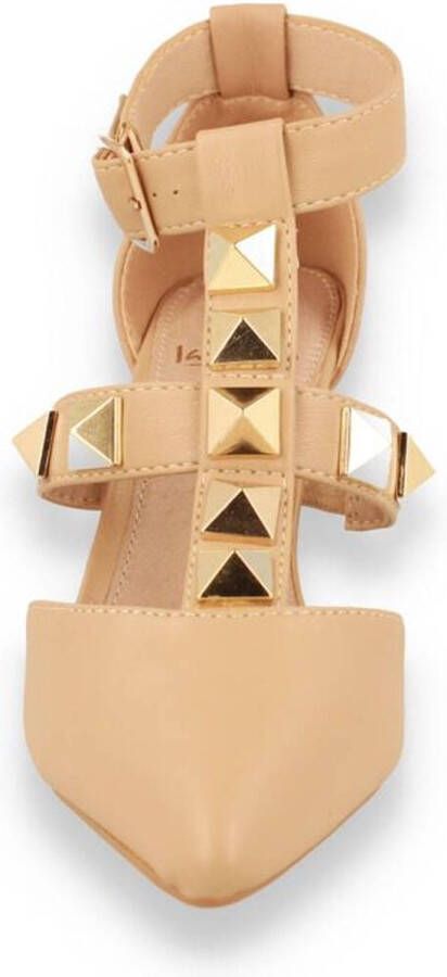 La Strada Hakken met studs beige dames