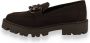 La Strada Dames Loafer Zwart - Thumbnail 5